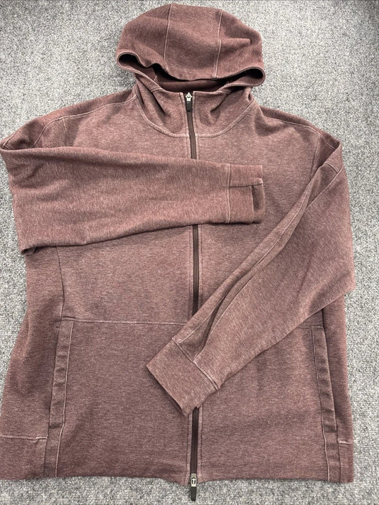 Nike Yoga Dri-FIT Full Zip Hoodie Men's L Dark Beetroot CU6260-203