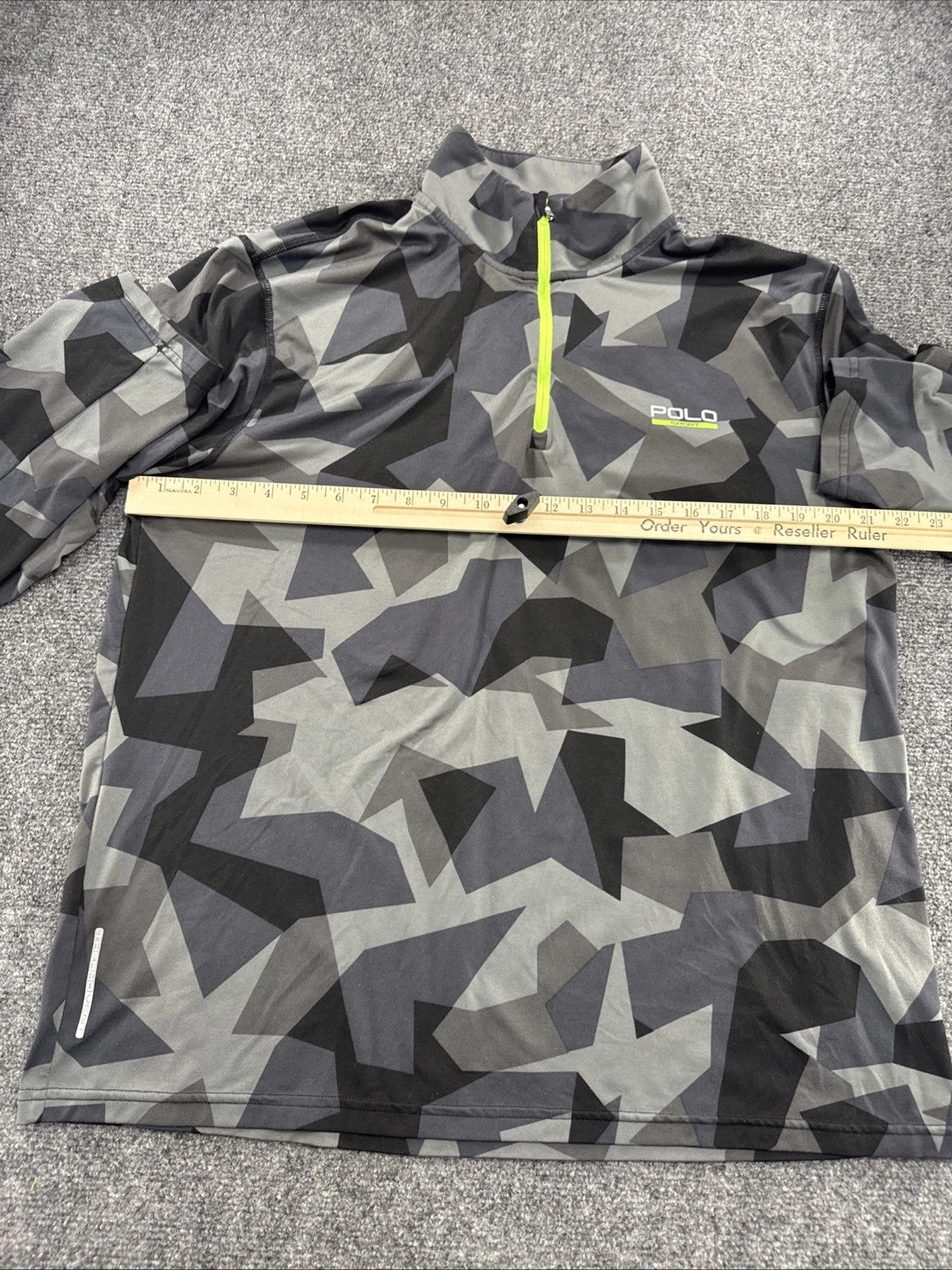 Polo Sport Ralph Lauren Men's XL Camo Quarter Zip Performance Pullover