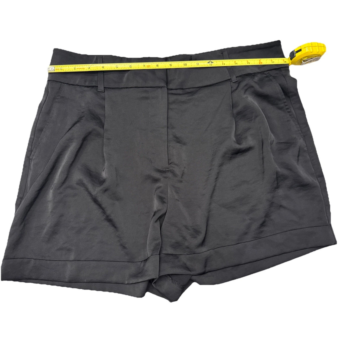 Express Editor Shorts Womens 14 Black High Rise Chino Stretch Workwear EUC