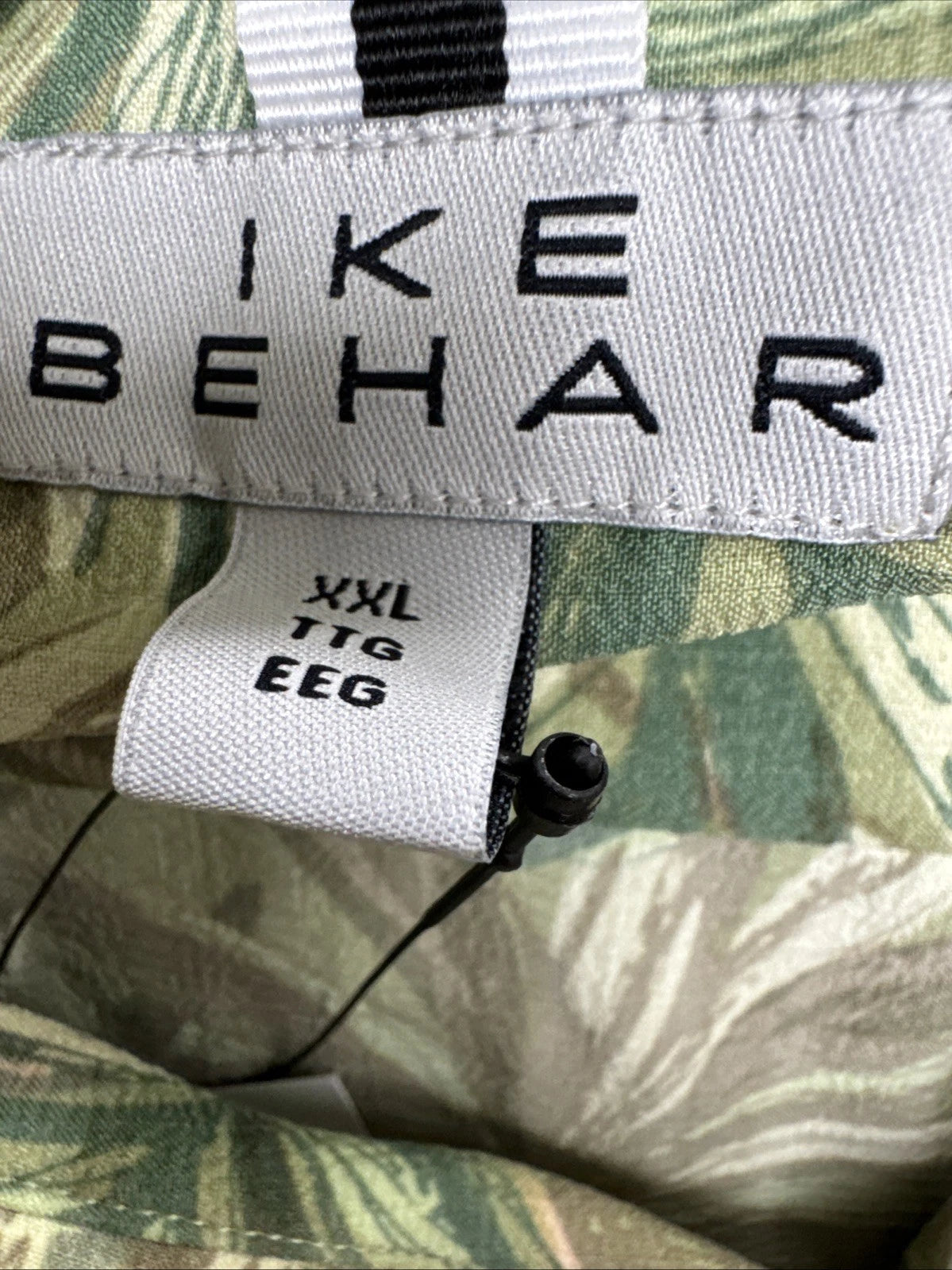 Ike Behar Shirt Mens XXL Tropical Floral Palm Hawaiian Resort Green NWOT