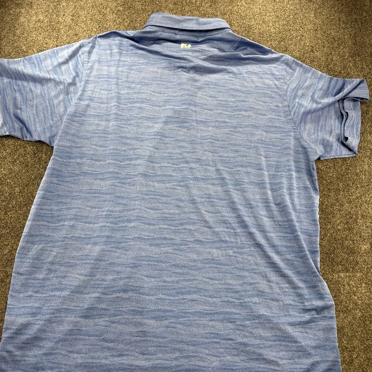 FootJoy Performance Golf Polo 2XL Light Blue Heathered Space Dye Short Sleeve