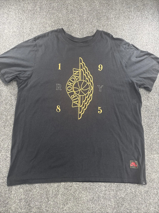 Air Jordan 1985 Wings Logo Graphic T-Shirt Black Men’s XXL Nike Air Cotton