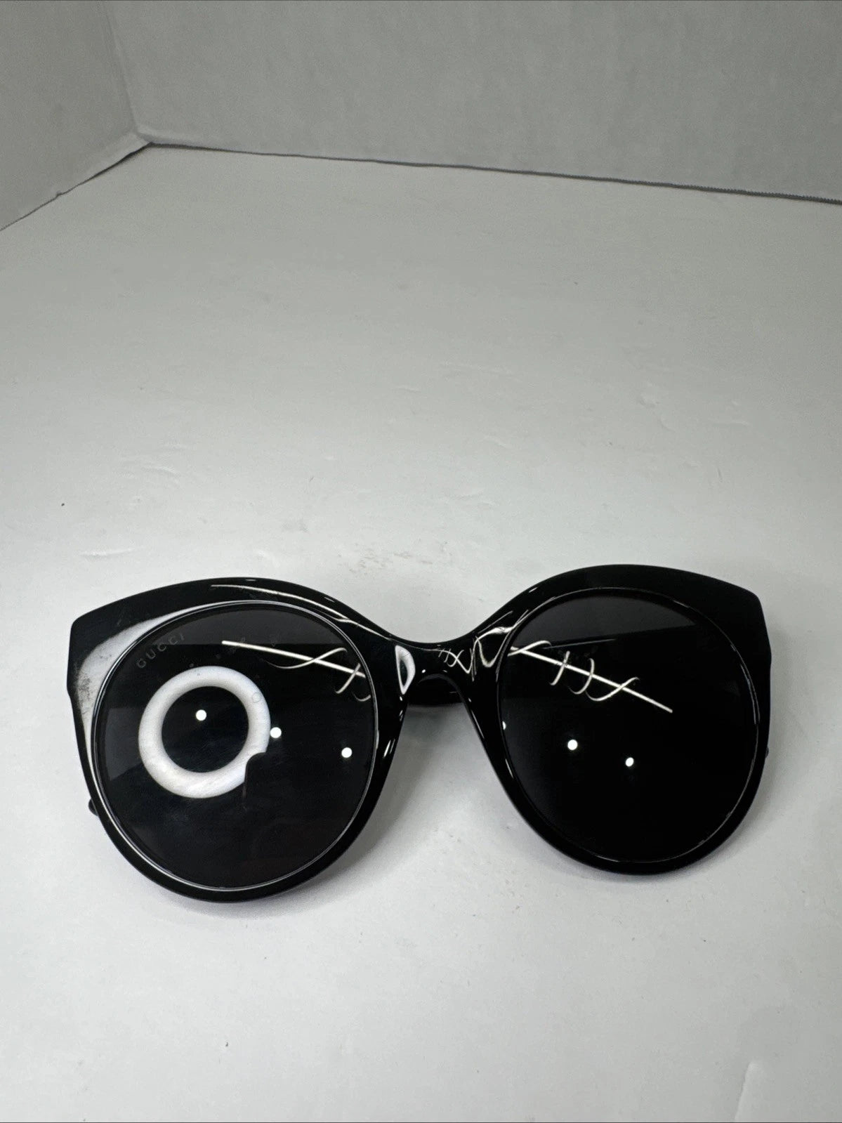 Gucci GG0028S 001 Sunglasses Black Gold Tiger GG 52-24-140 Italy w Case