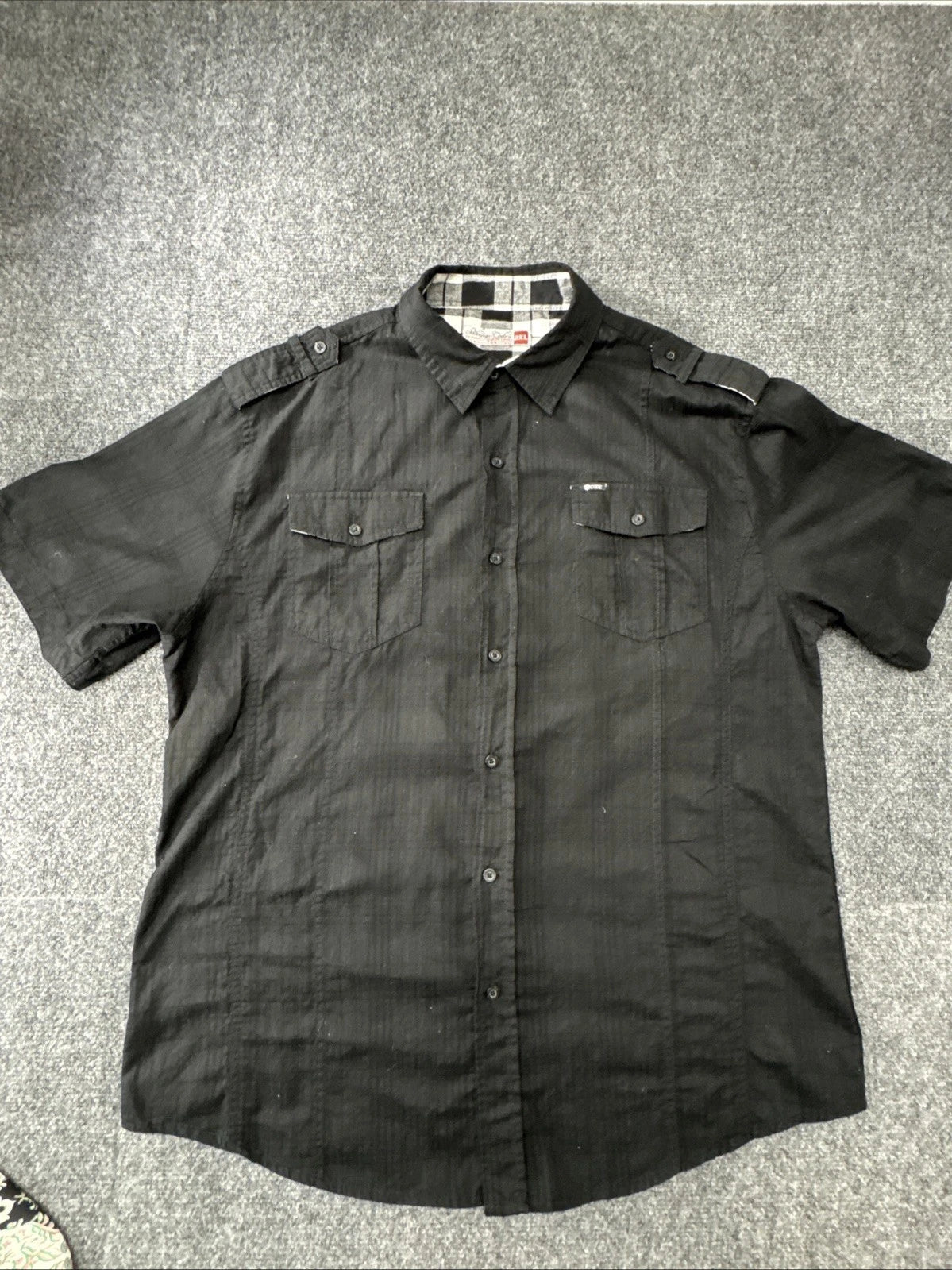 Sovereign Code Black Utility Button Shirt Men's 2XL Military Streetwear