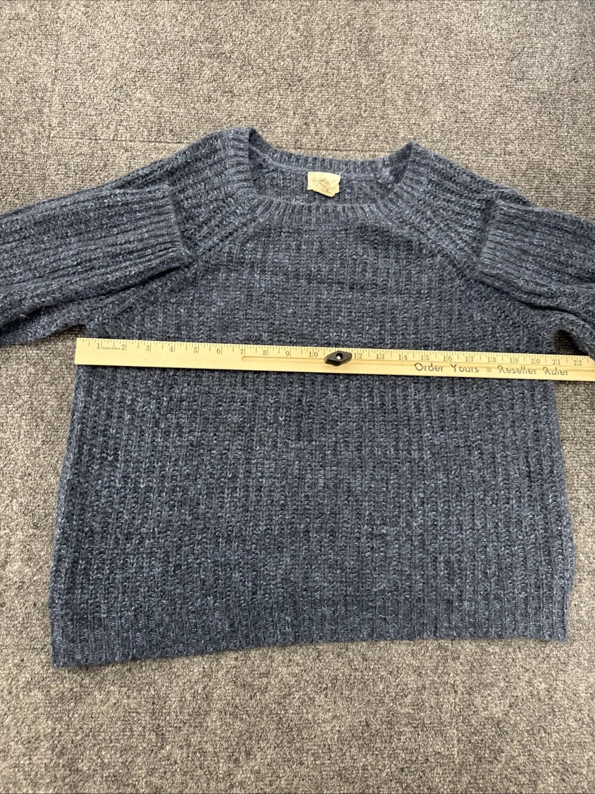 Andrea Jovine Wool Blend Knit Sweater Gray Crew Neck Cozy Quiet Luxury XL