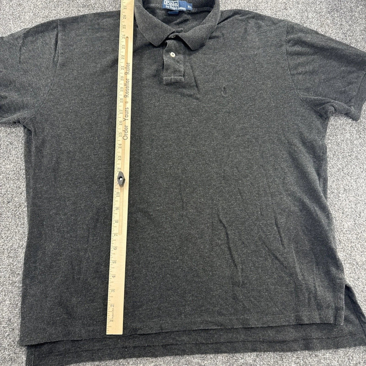 Vintage 90s Polo Ralph Lauren Polo Shirt Men’s XL Gray Made in Bolivia Pony Logo