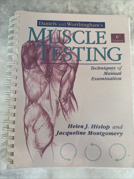 Daniels & Worthingham’s Muscle Testing 6th Ed Manual Examination Spiral