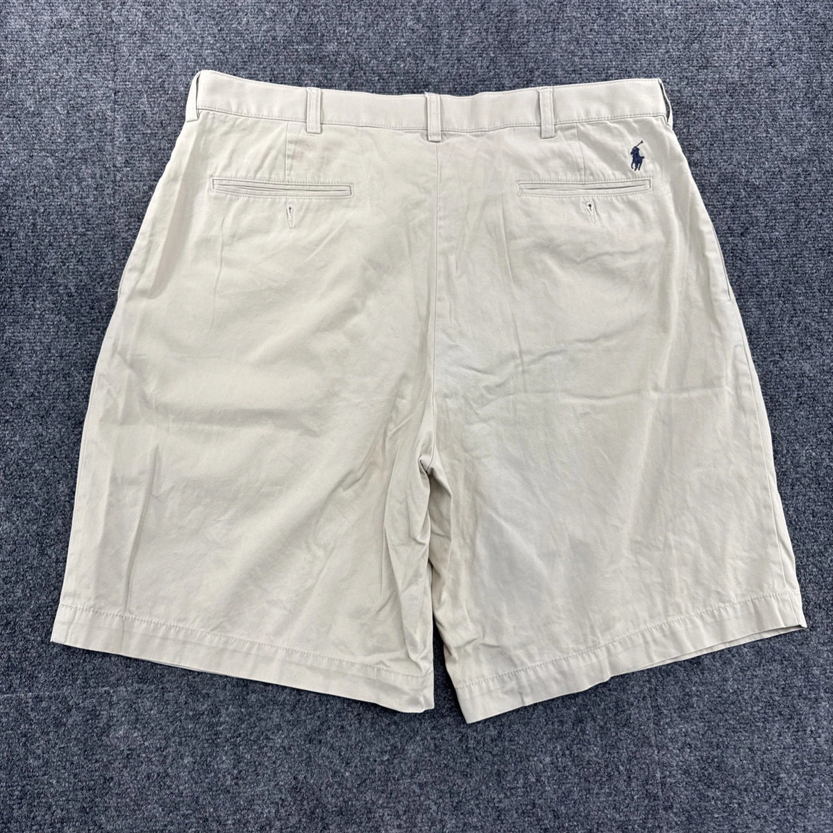 Polo Ralph Lauren Tyler Shorts Mens 38 Khaki Pleated Chino Cotton Pony Logo
