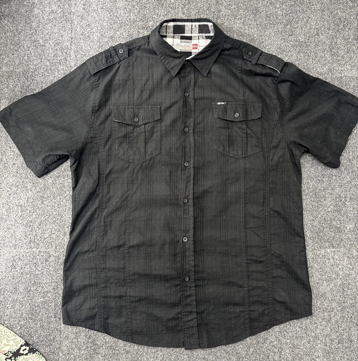 Sovereign Code Black Utility Button Shirt Men's 2XL Military Streetwear