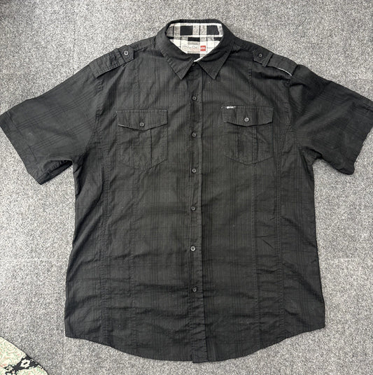 Sovereign Code Black Utility Button Shirt Men's 2XL Military Streetwear