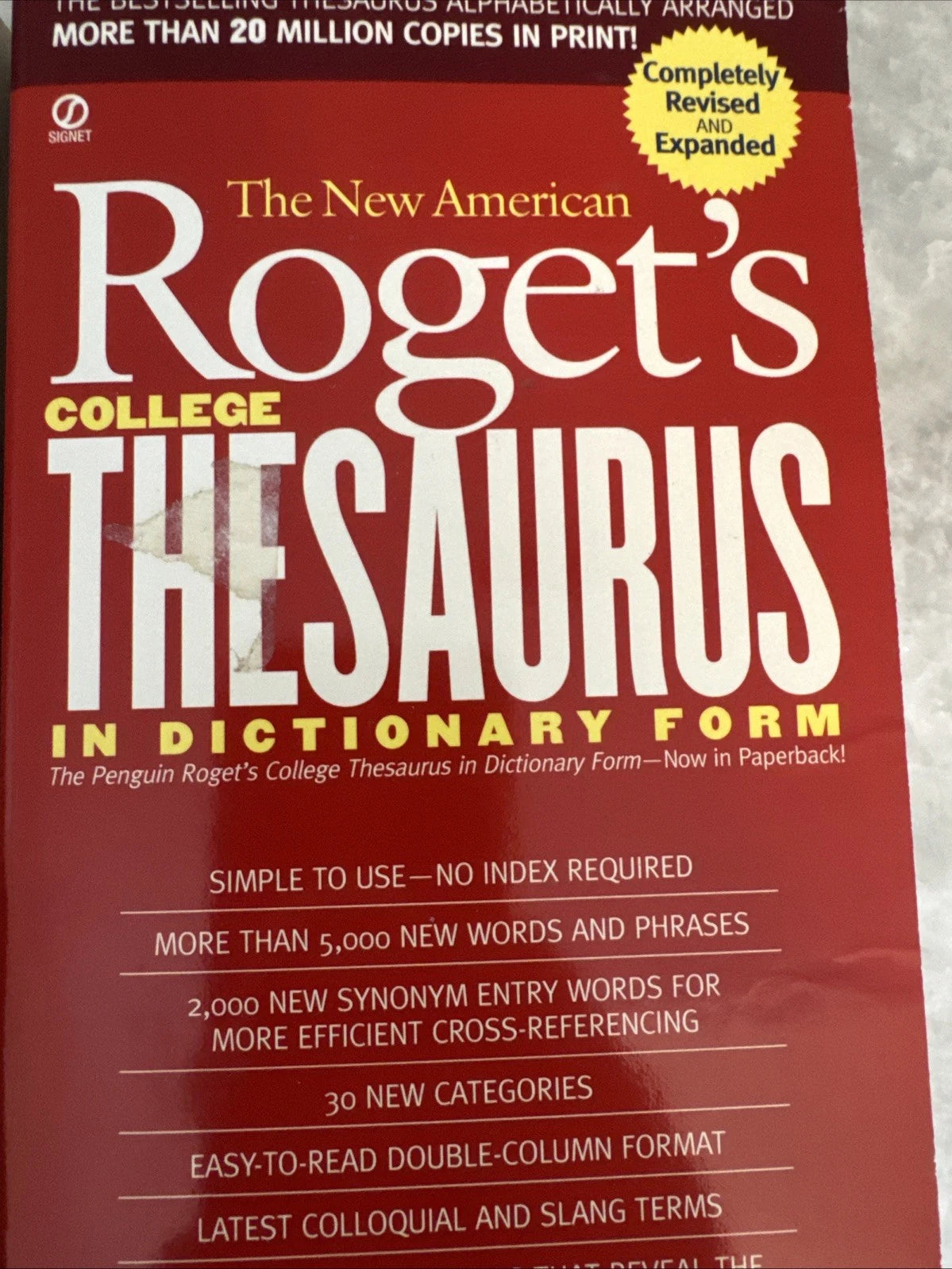 Webster Dictionary Roget’s Thesaurus Reference Book Set 3 College Editions
