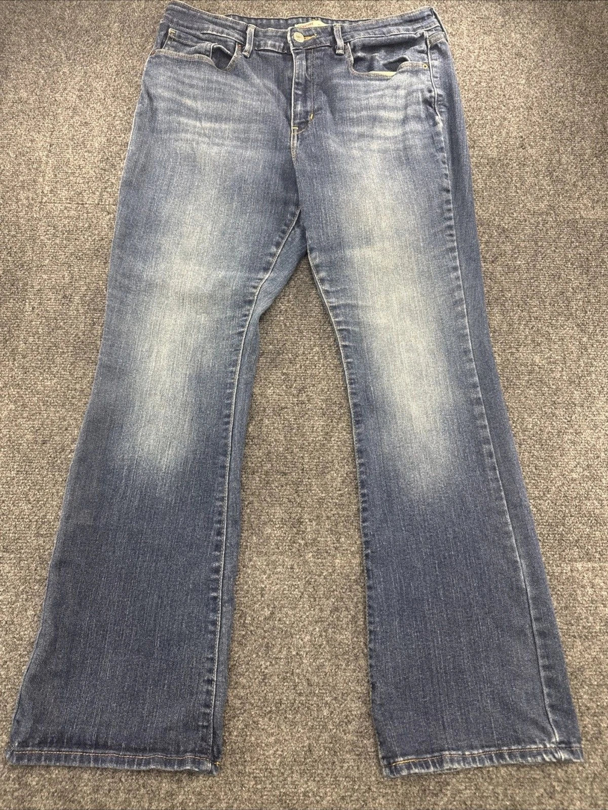 Levi Strauss Signature Mid Rise Bootcut Jeans Women W31 L30 Blue Stretch Denim