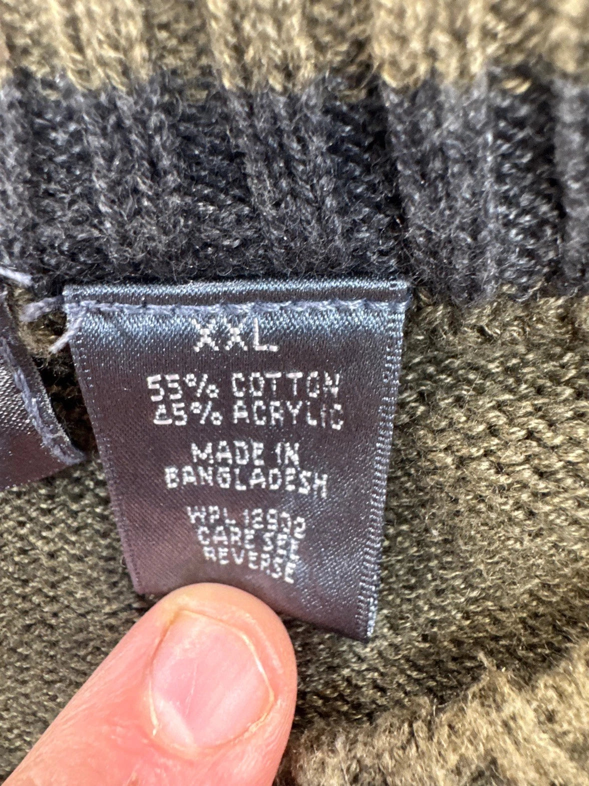 Oscar de la Renta Men's Green Textured Knit Crewneck Sweater XXL Pre-Owned