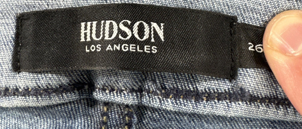 Hudson Barbara Skinny Jeans Size 26 Made USA Two Tone Colorblock Denim