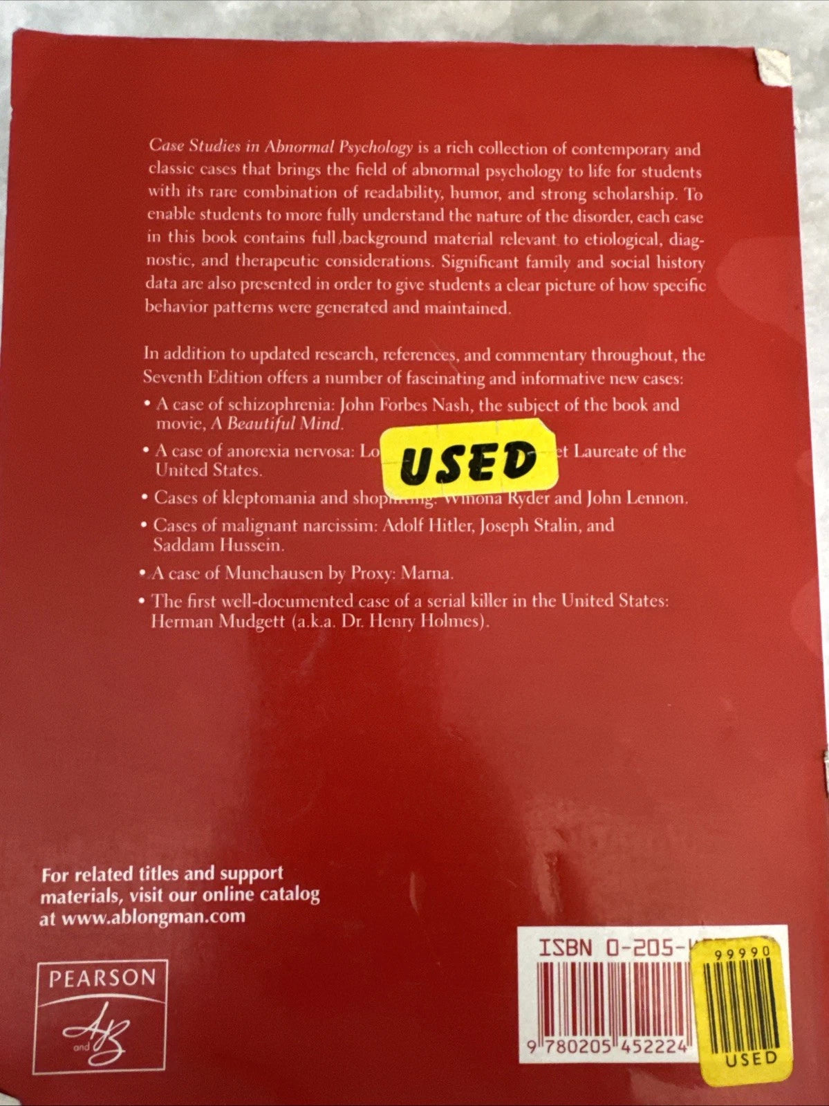 Case Studies in Abnormal Behavior 7th Edition Robert G. Meyer Paperback