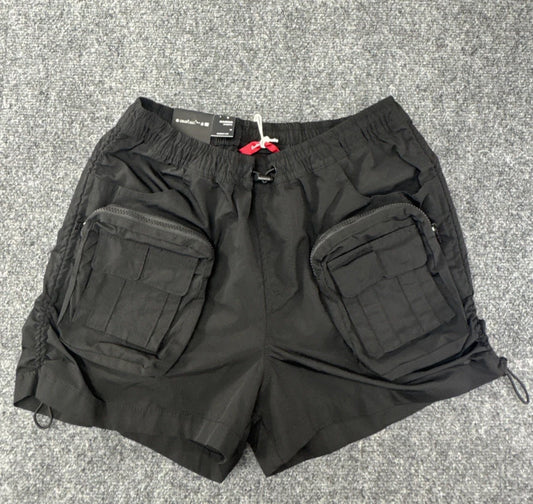 Smoke Rise Red Karina Shorts Womens Medium Black Curvy Fit Cargo Pockets Utility