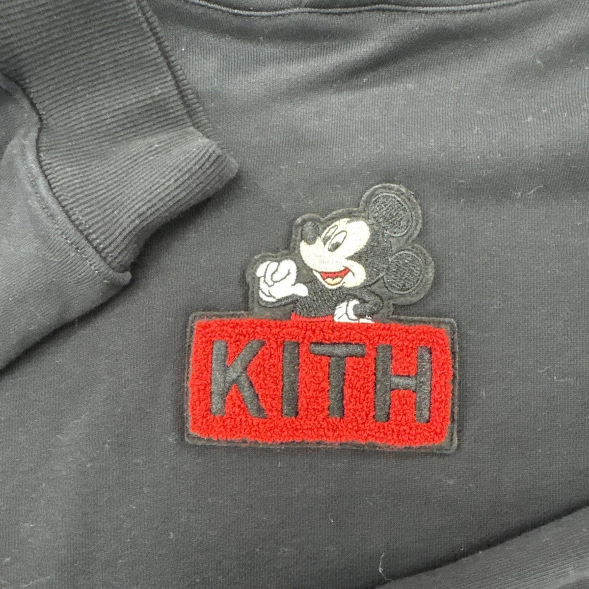 Kith x Disney Mickey Mouse Box Logo Hoodie Kids XL 14-16 Black NWOT Hype