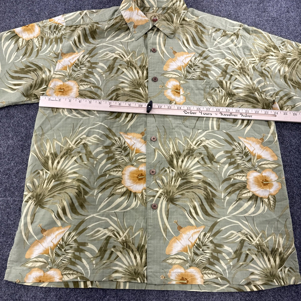 Joe Marlin Hawaiian Shirt Men’s XL Tropical Aloha Camp Floral Rayon Blend