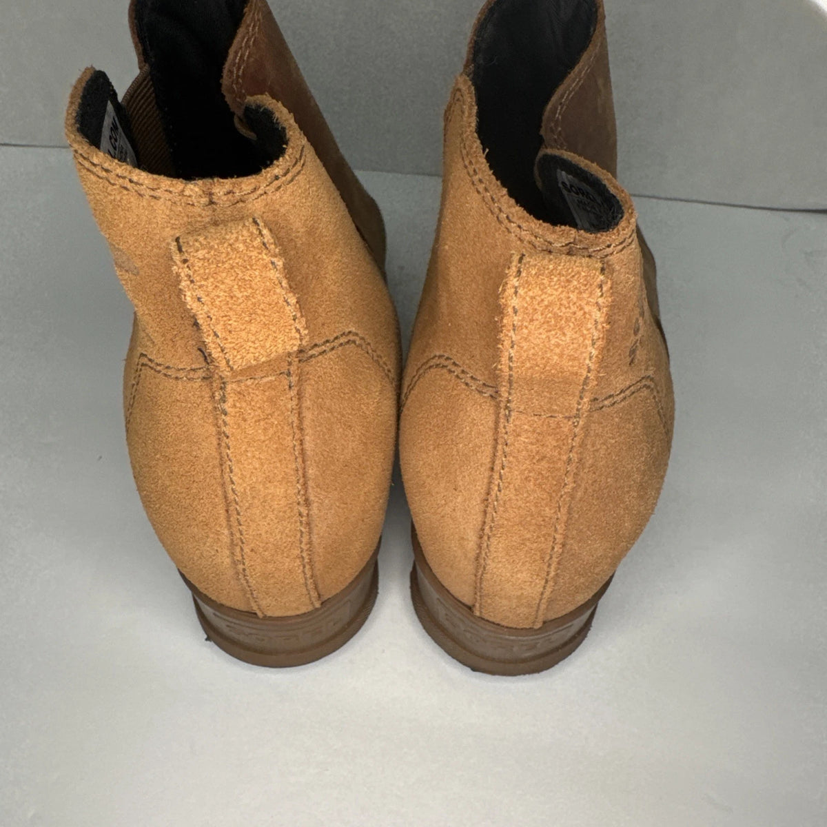 Sorel Evie Chelsea Wedge Boots Women’s 6.5 Brown Leather Suede NL3816-242