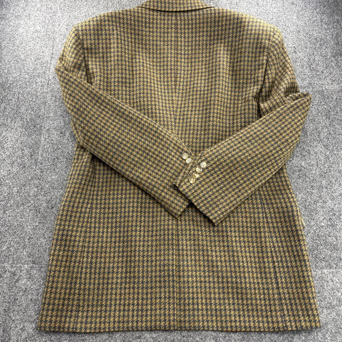 Vintage Austin Reed Wool Tweed Sport Coat 42L Brown Blue Check Scotland
