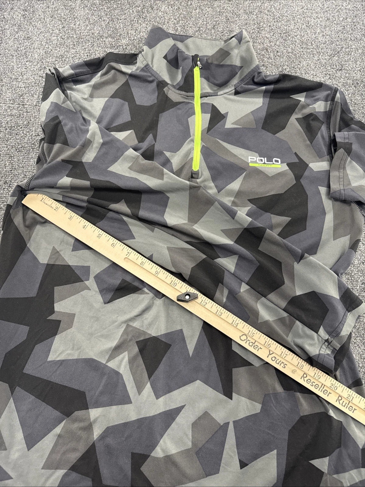 Polo Sport Ralph Lauren Men's XL Camo Quarter Zip Performance Pullover