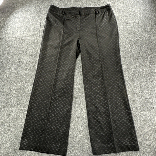 Express Women's Black Wide Leg Dress Pants 11/12 Regular Jacquard Career