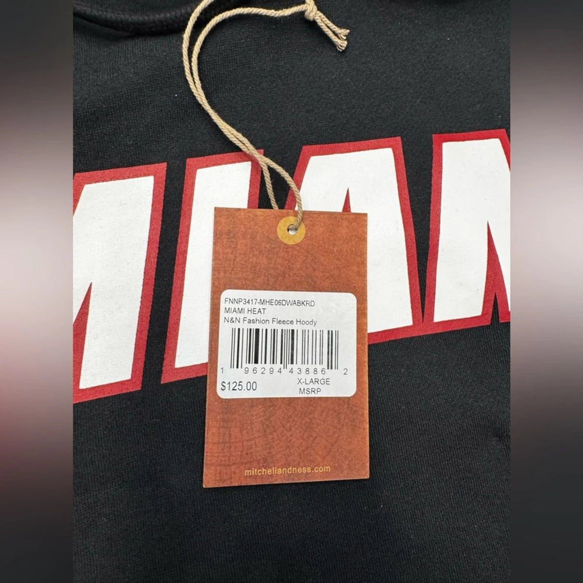 Mitchell & Ness Dwyane Wade Miami Heat Hoodie Black Red Size XL BNWTV