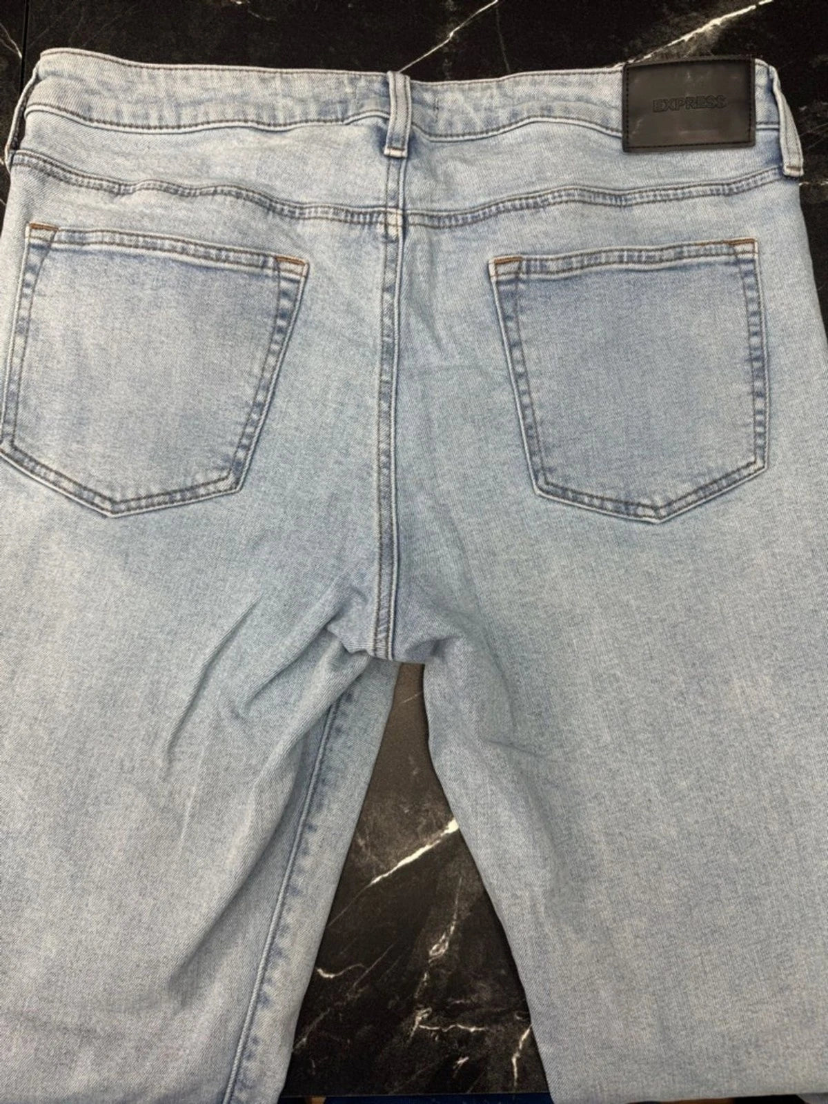 Express Mens Jeans Bundle 34x30 Skinny Hyper Stretch Light Dark Wash Denim Retro