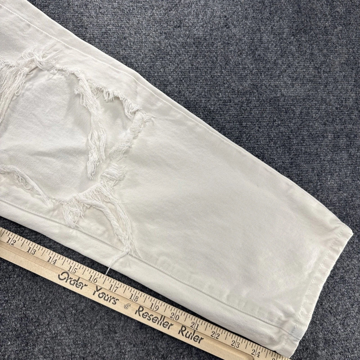 CARMAR Cargo Jeans Women 29 White Chain Utility Denim Y2K Streetwear