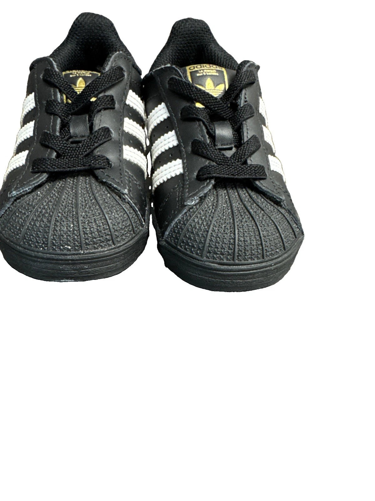 Adidas Superstar Toddler Sneakers Black White Size 7K Excellent No Box
