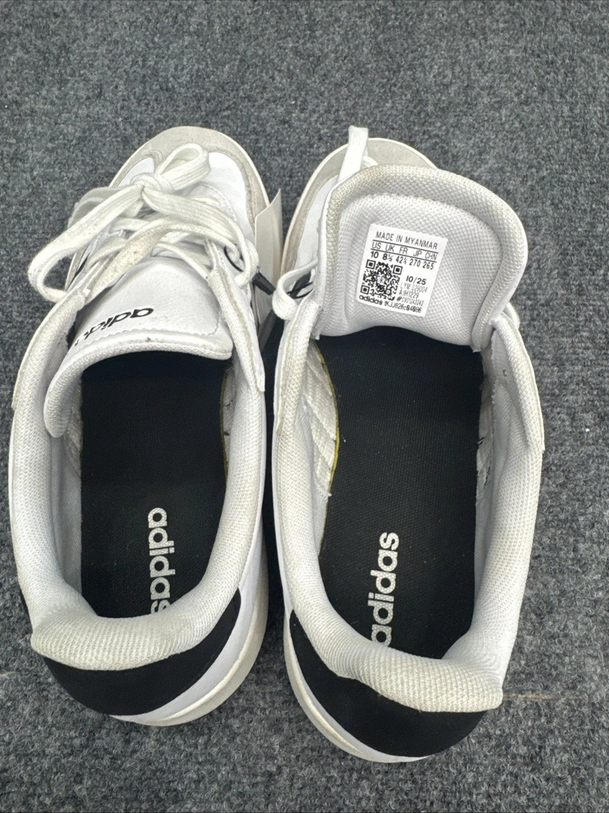 Adidas VL Court White Black Casual Sneakers Men’s Size 10 NWOT No Box