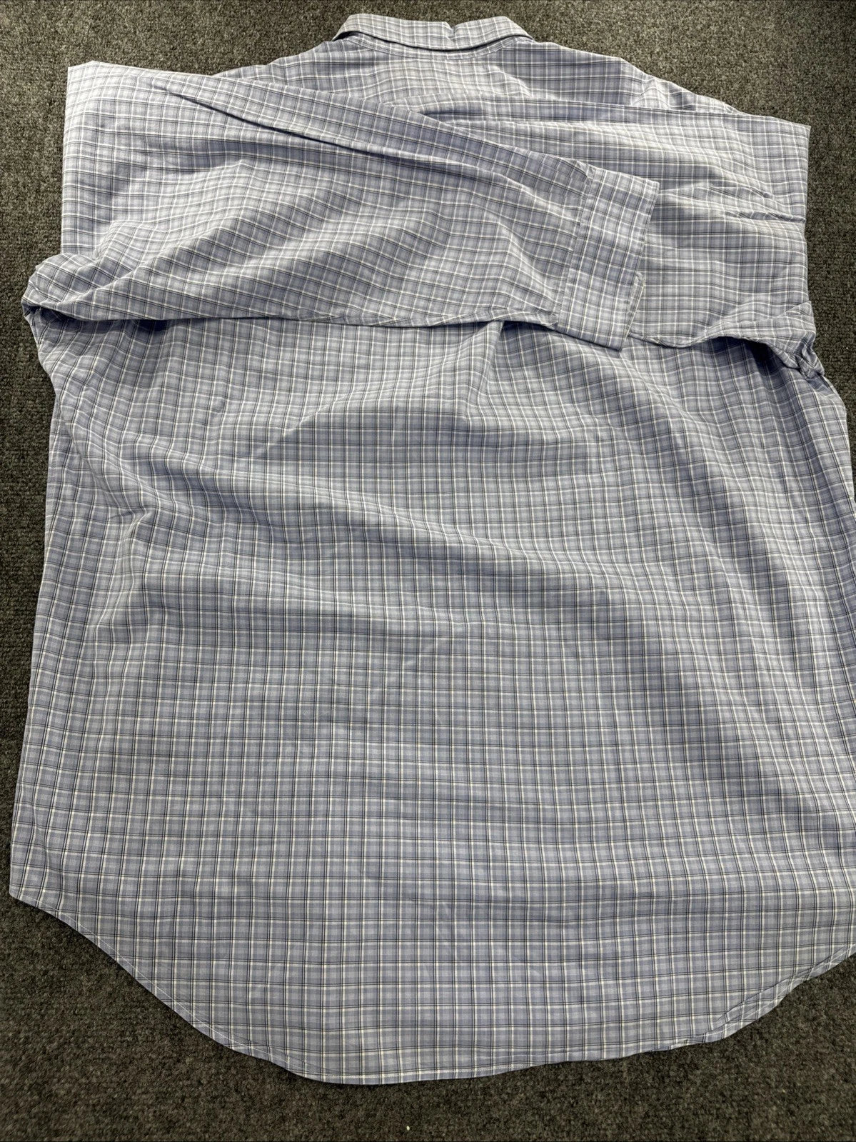 Ralph Lauren Yarmouth Shirt 16.5 34/35 Blue Plaid Blue Pony Cotton BNWOT