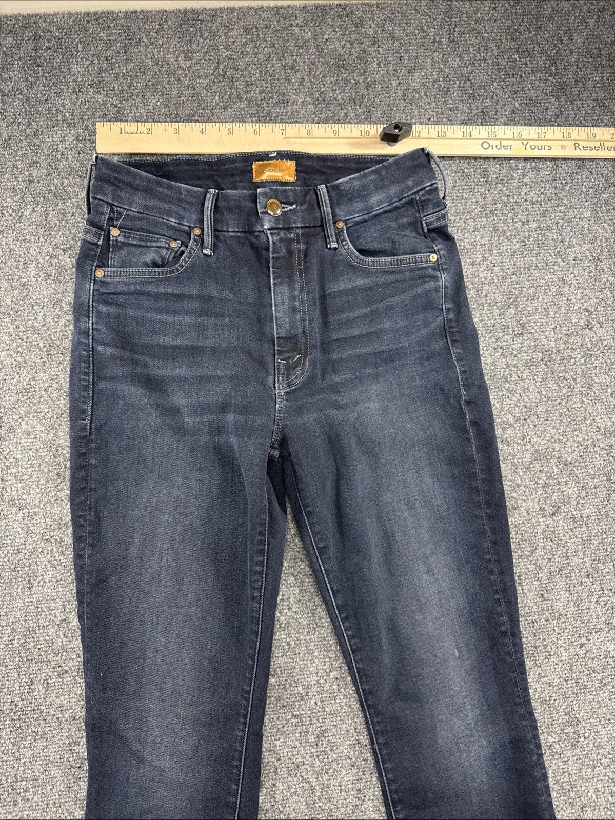 MOTHER High Waisted Looker Jeans Womens 27 Dark Wash Skinny Stretch Designer