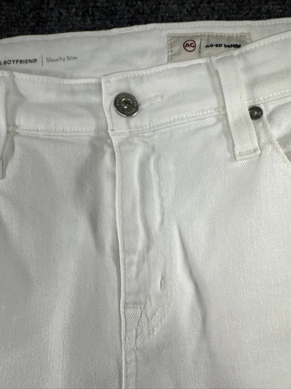 AG Ex-Boyfriend Jeans Women 28R White Slouchy Slim Designer Denim