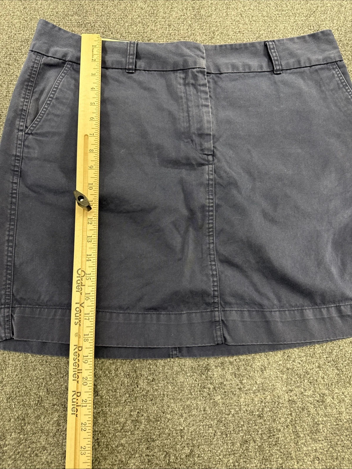 Vineyard Vines by Shep & Ian Women's Navy Cotton Mini Chino Skirt Whale