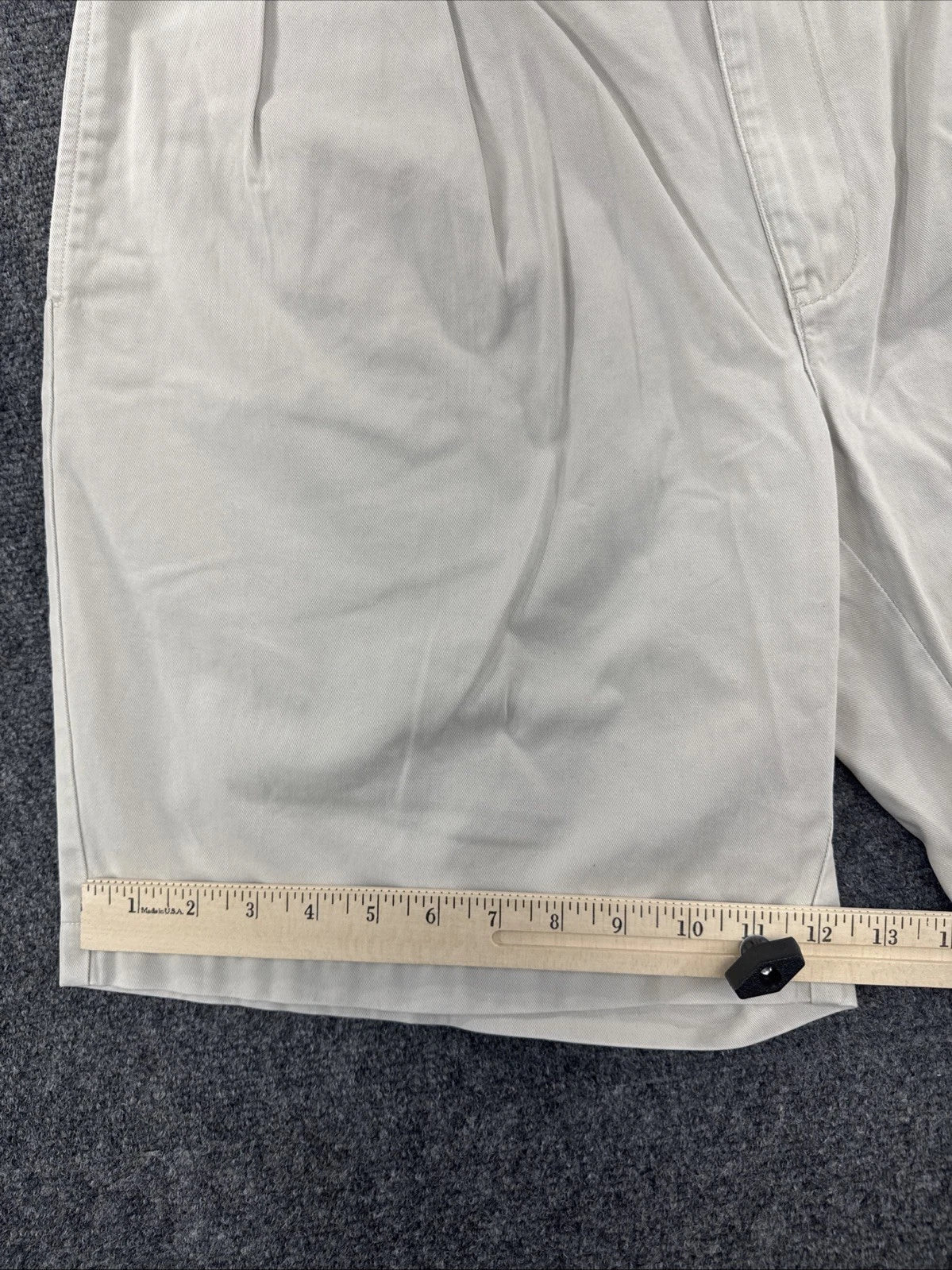 Polo Ralph Lauren Tyler Shorts Mens 38 Beige Pleated Chino 100% Cotton