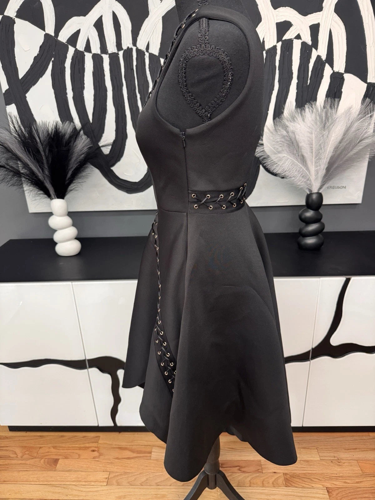 ASOS DESIGN One Shoulder Midi Dress Women's 4 Lace Up Asymmetric Hem Prom Party