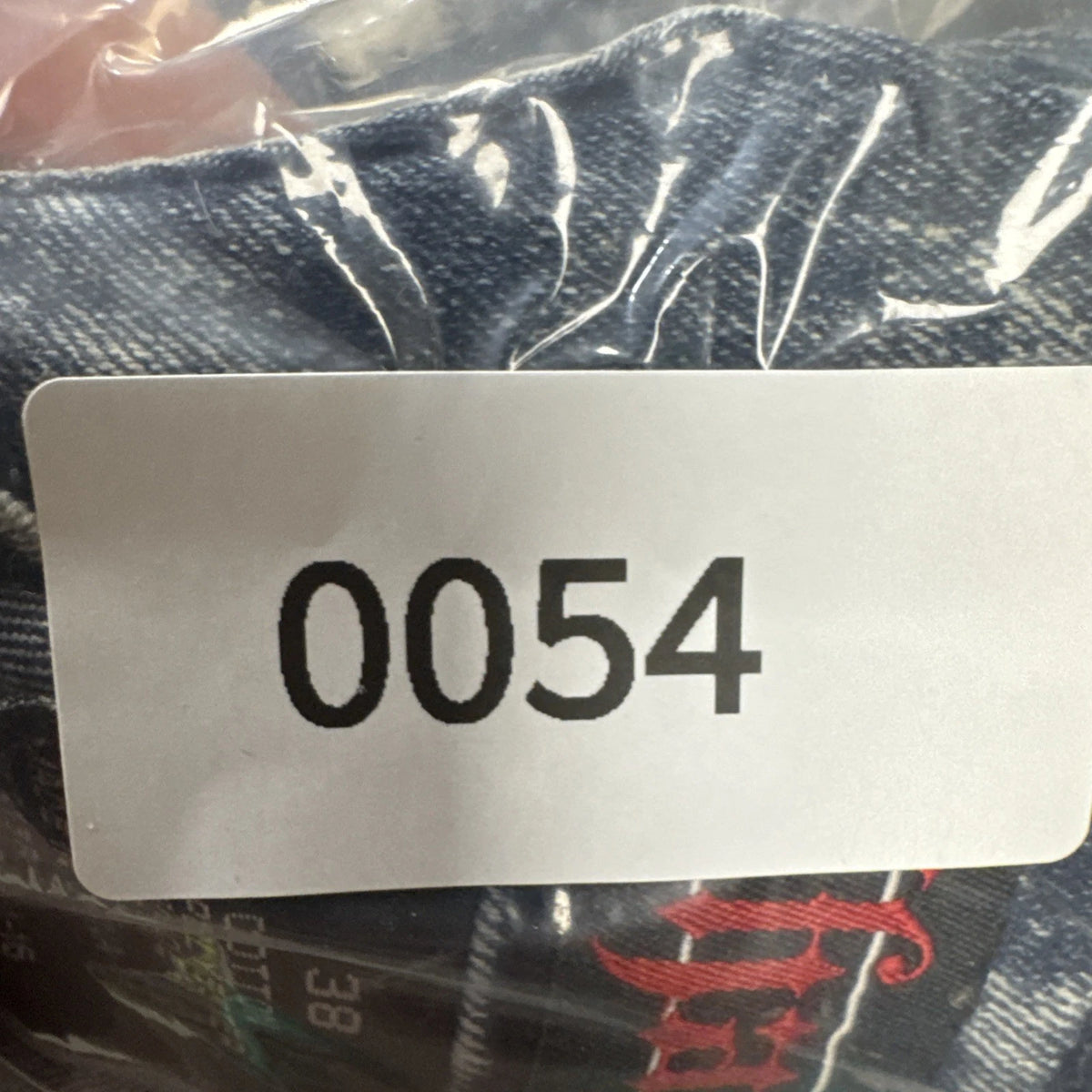 Chams Stretch Straight Jeans Men's 38x30 Blue Acid Wash Denim Y2K