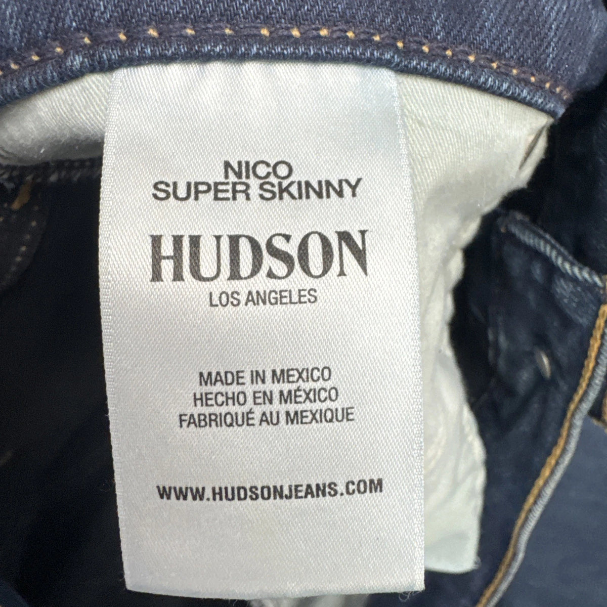 Hudson Women’s Size 30 Blue Wash Slim Straight 5 Pocket Denim Jeans