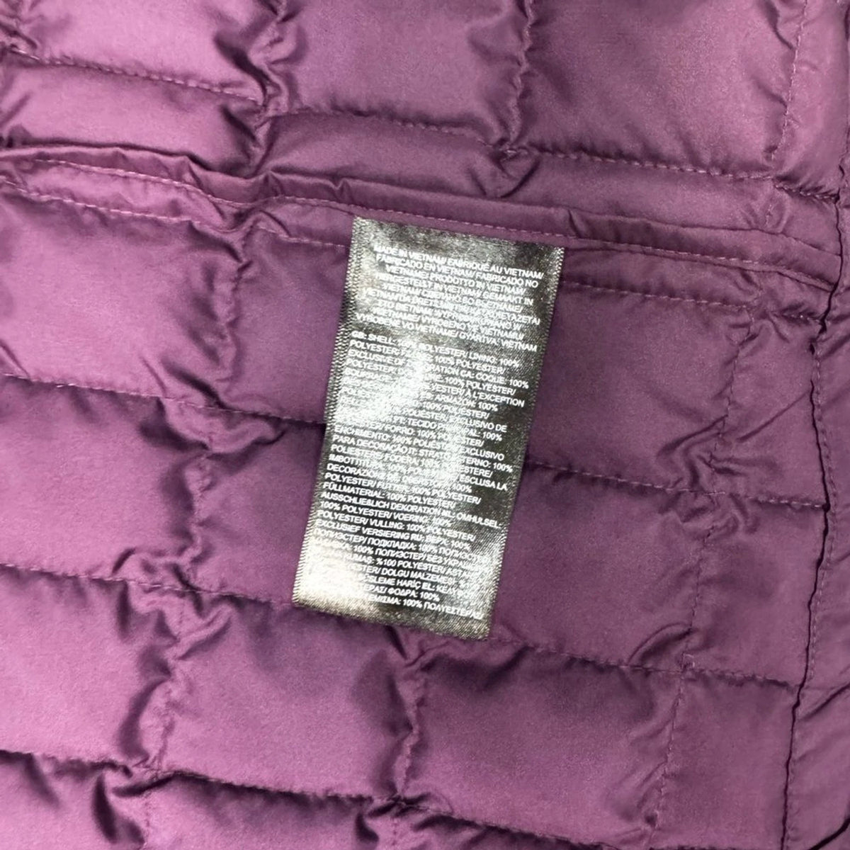The North Face Insulated Vest Men's M Black Currant Purple Full Zip NWT