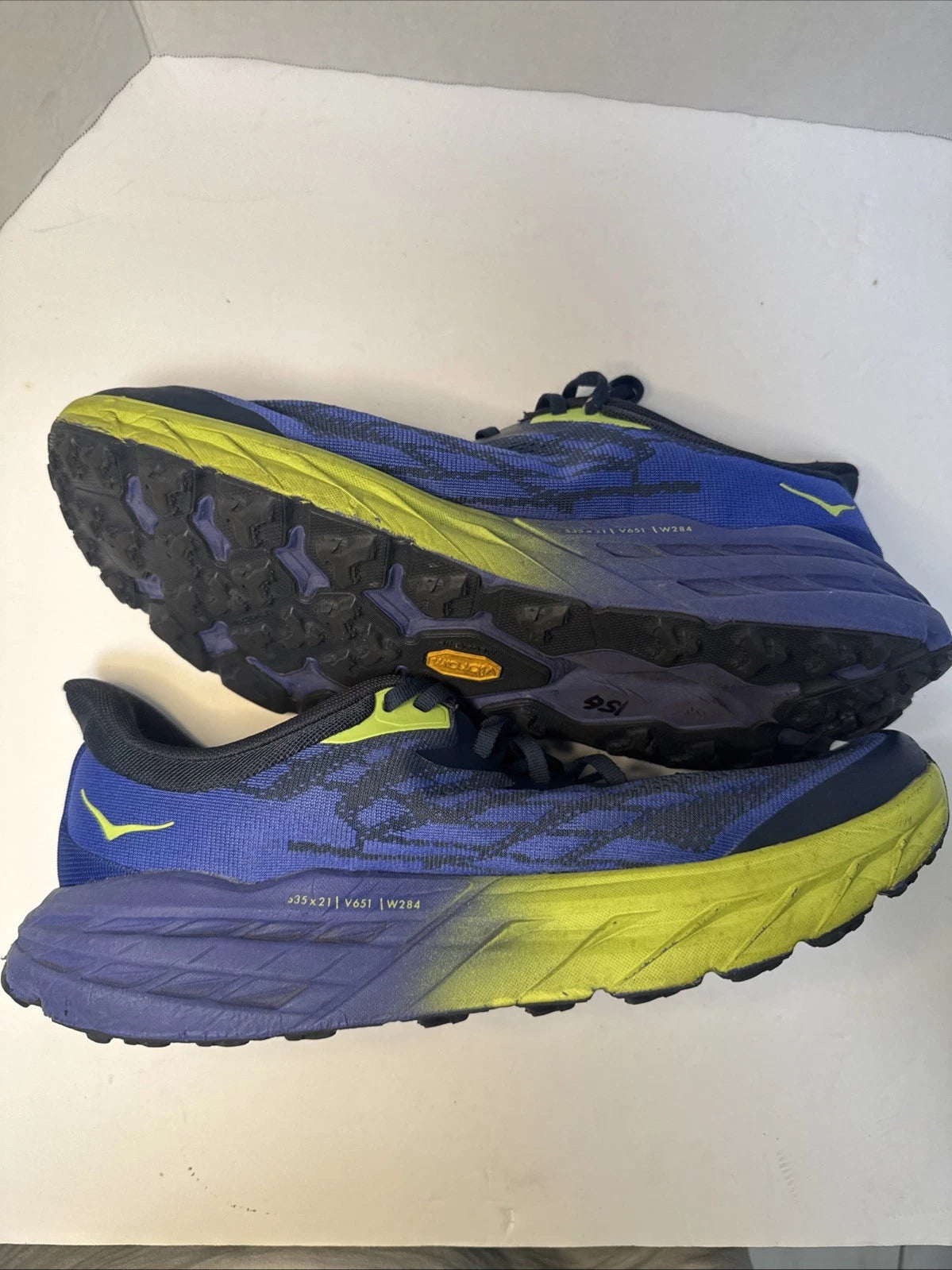 HOKA One One EVO Mafate Men's 11.5 D Cyan Citrus Vibram Trail Running Shoes