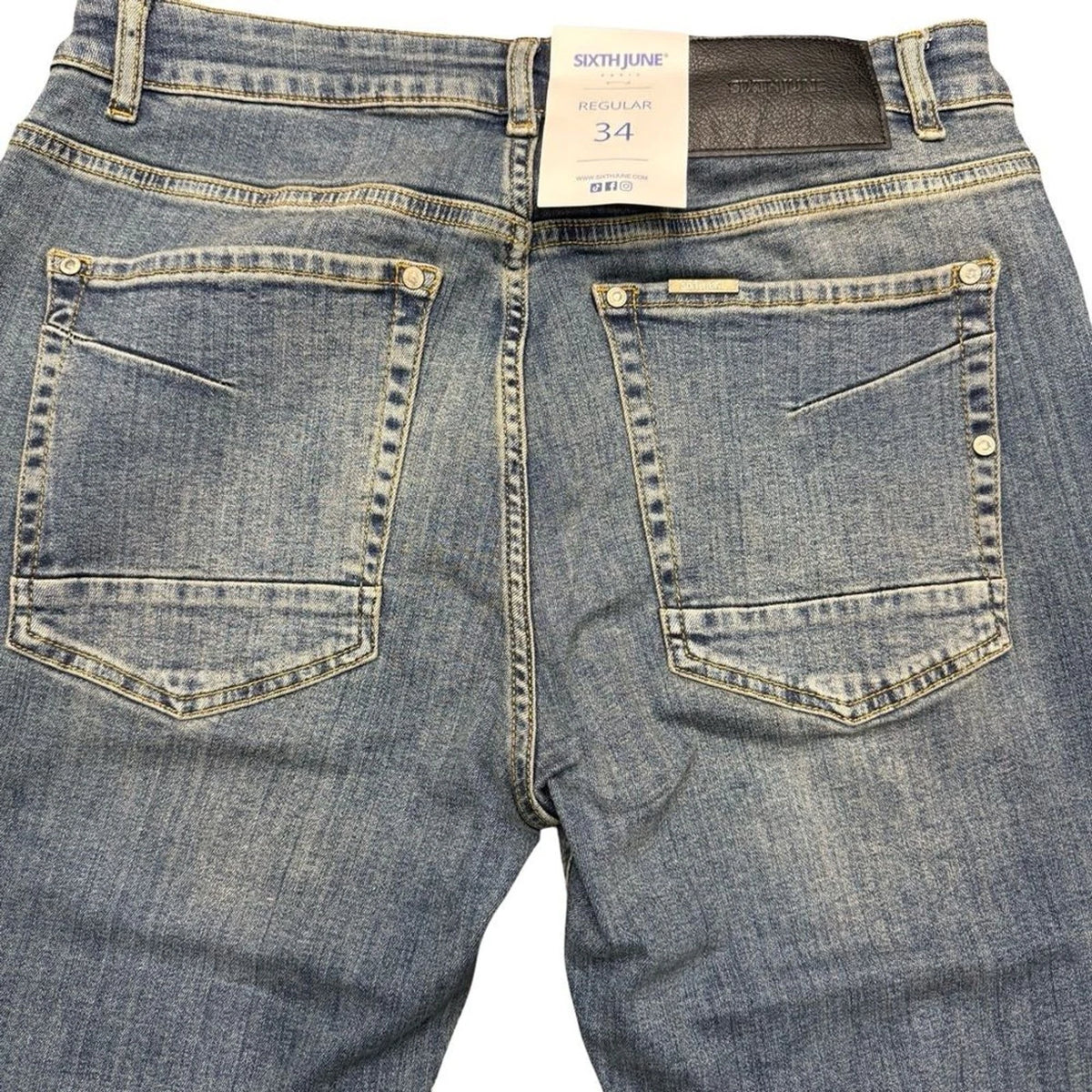 Sixth June Paris Skinny Jeans Men’s 34 Blue Denim BNWT With Dust Bag