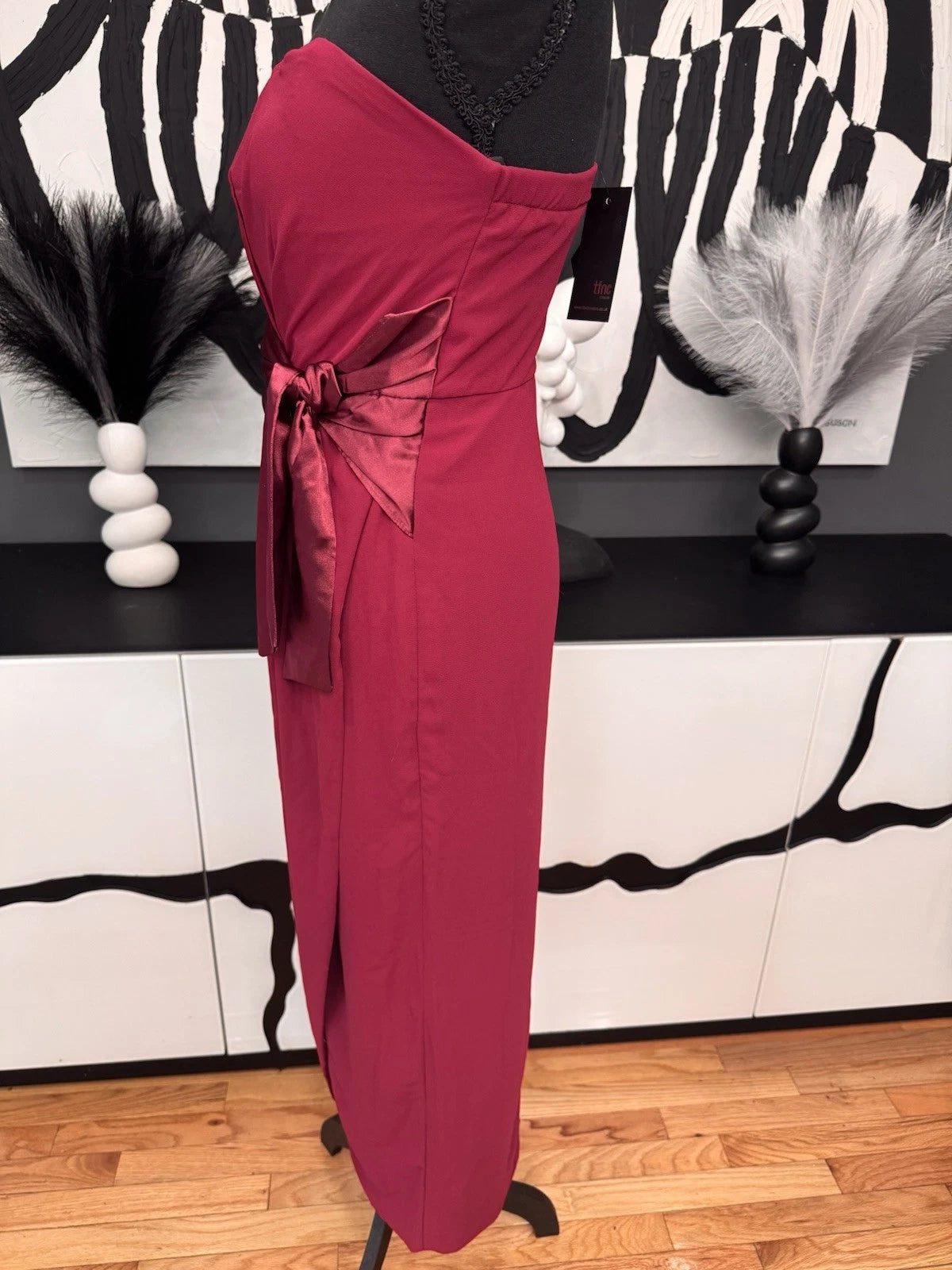 TFNC London Ollena Midi Dress Womens 8 Mulberry Purple Formal Cocktail NWT