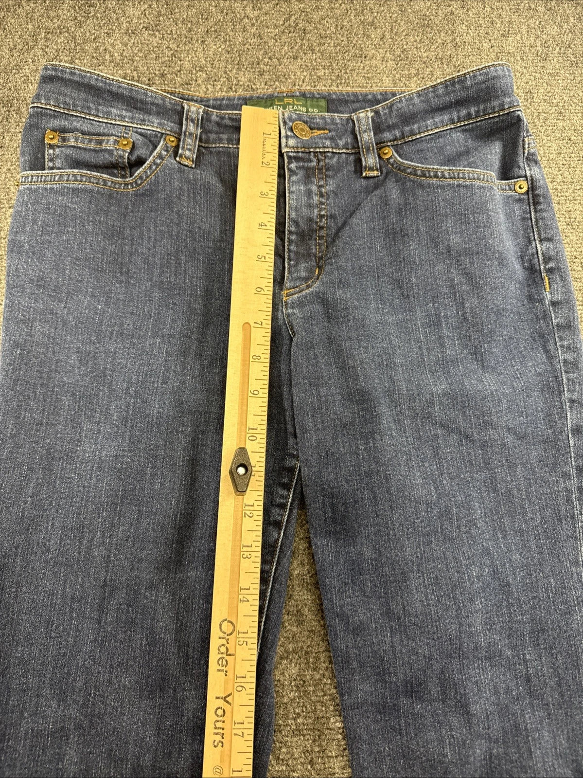LRL Lauren Jeans Co Ralph Lauren Womens 6 Modern Straight Stretch Blue Jeans
