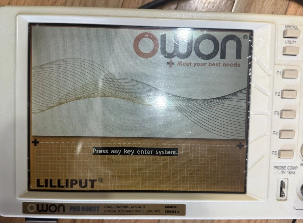 OWON PDS6062T 60MHz Digital Storage Oscilloscope 2 Channel Tested w Probes