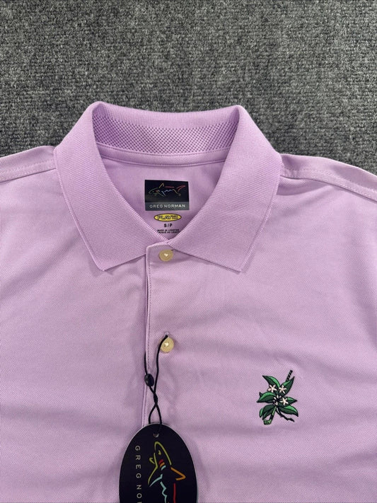Greg Norman Play Dry Golf Polo Shirt Nova Purple Short Sleeve Men’s Small NWT
