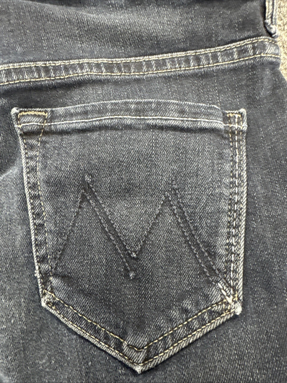 MOTHER High Waisted Looker Jeans Womens 27 Dark Wash Skinny Stretch Designer