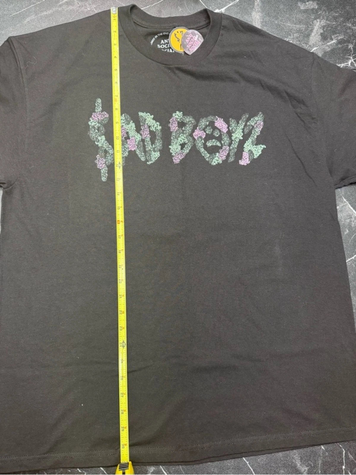Anti Social Social Club x Sad Boyz Floral Graphic T Shirt Mens XL Black NWT