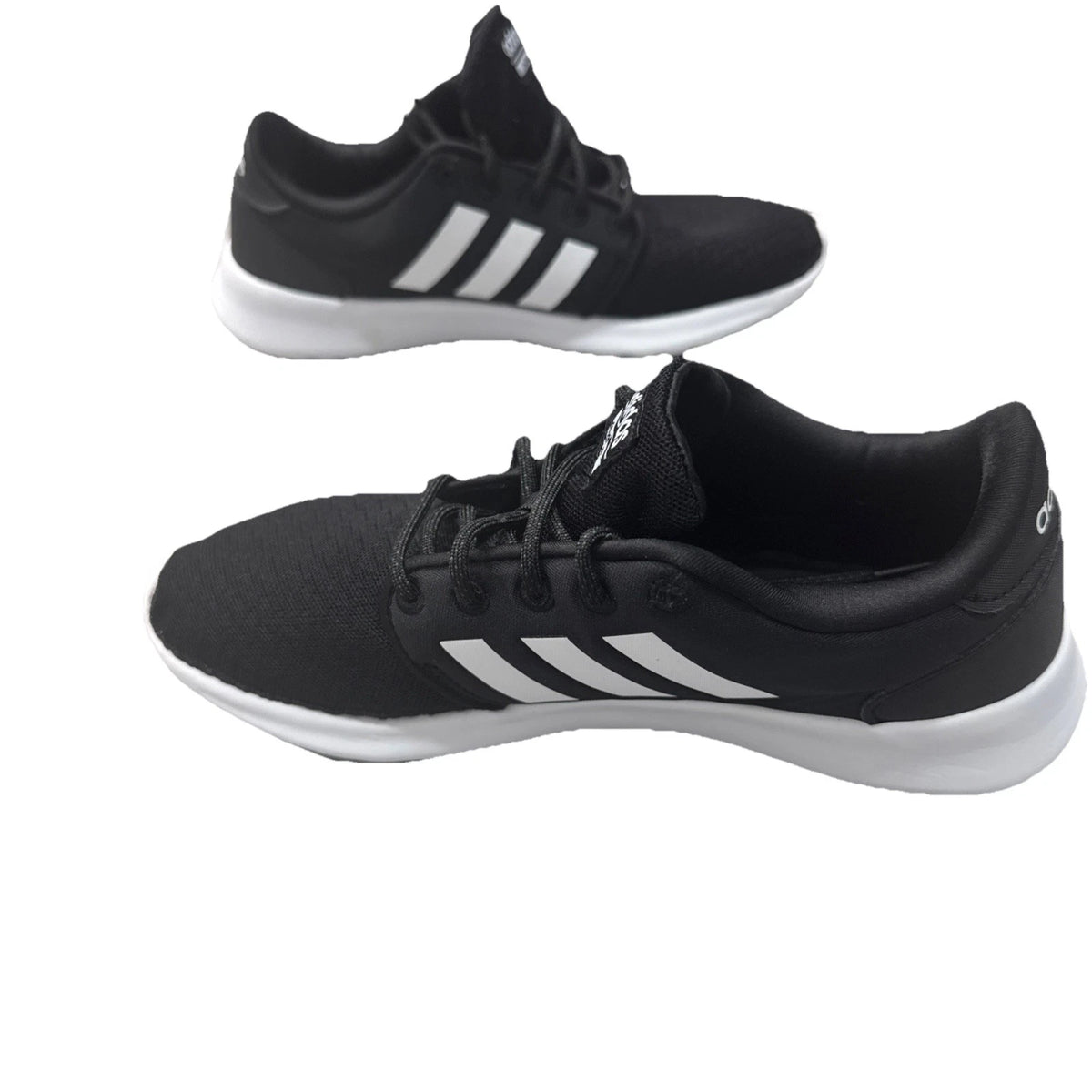 Adidas Cloudfoam QT Racer Black White Running Shoes Women's Size 7 EUC