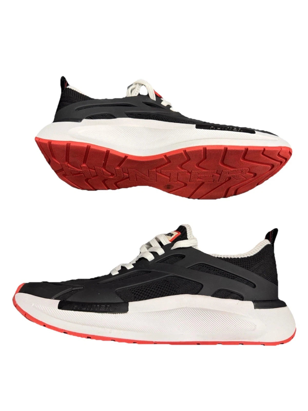 Hunter Tulip Womens Sneakers Size 8.5 Black Water Resistant Lace Up New Box